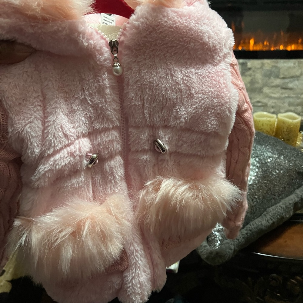 Pretty Pink Thick fux Sweater